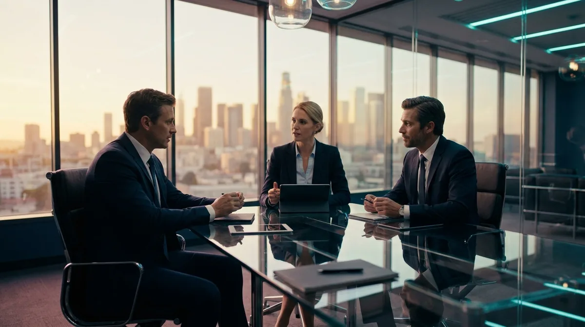 Cinematic final frame from a corporate brand film